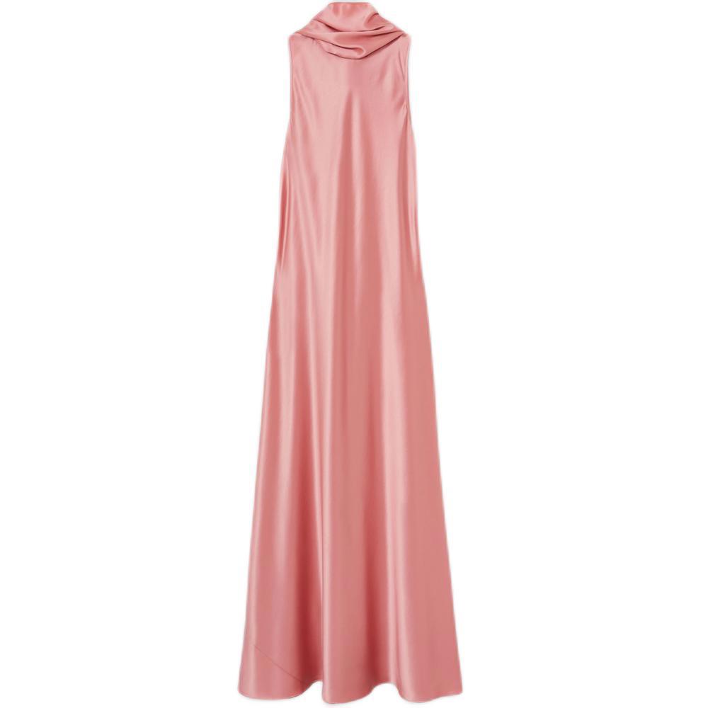 REISS FAE Satin Cape Maxi Dress